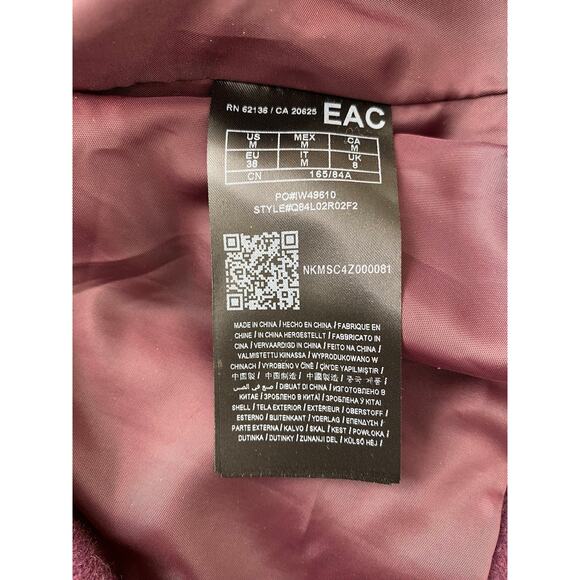 Guess Los Angeles Women's M Purple Wool Blend Belted Trench Coat - Picture 6 of 7